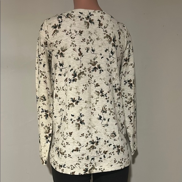 J. Jill Women’s Floral Knit Tunic Side Button Long Sleeve Size XS - Picture 9 of 11